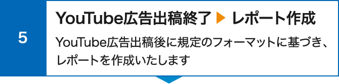 YouTube広告出稿終了、レポート作成