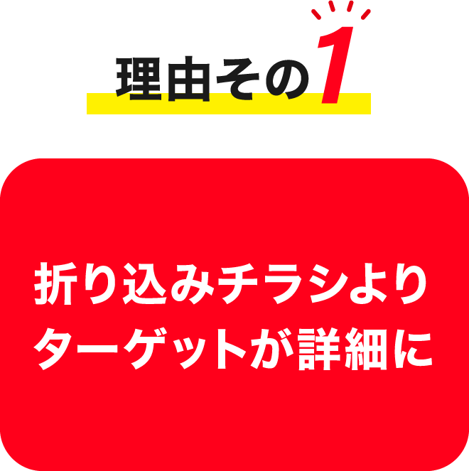 理由その1 折り込みチラシよりターゲットが詳細に