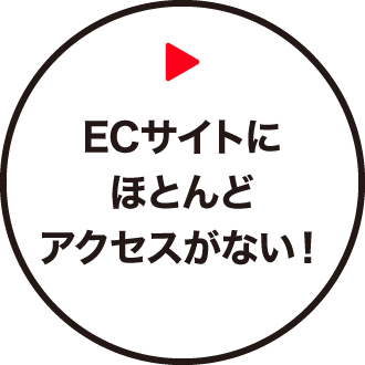 ECサイトにほとんどアクセスがない！