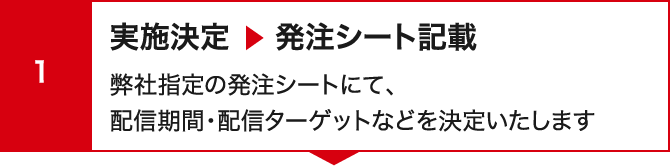 実施、発注シート記載