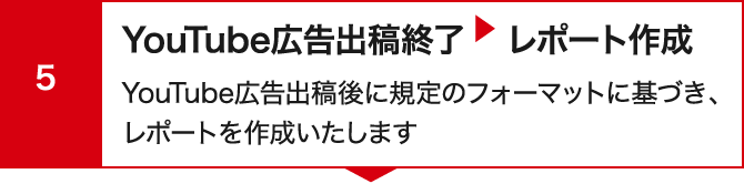 YouTube広告出稿終了、レポート作成